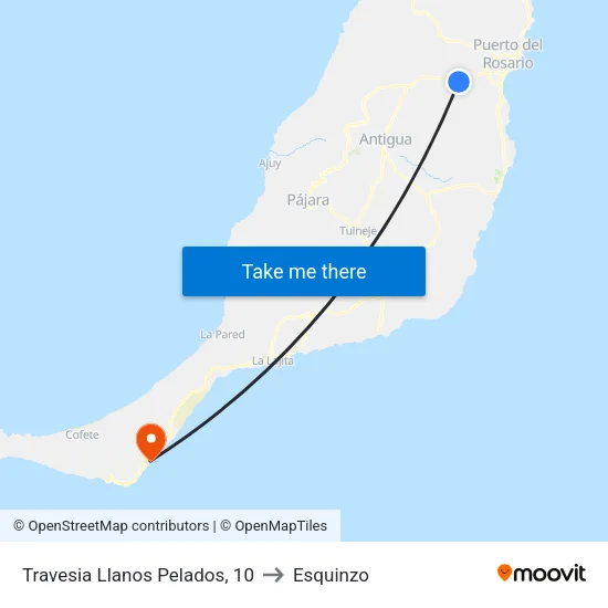 Travesia Llanos Pelados, 10 to Esquinzo map