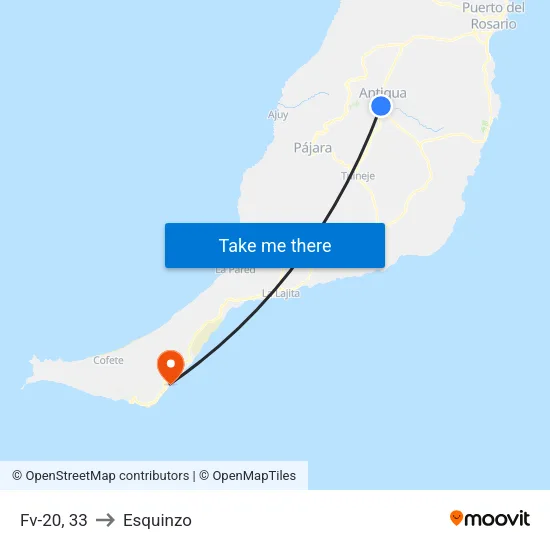 Fv-20, 33 to Esquinzo map