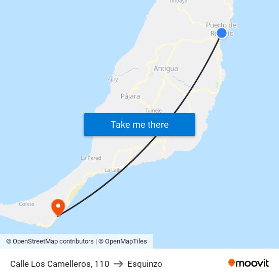 Calle Los Camelleros, 110 to Esquinzo map