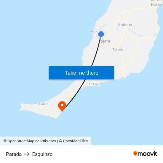 Parada to Esquinzo map