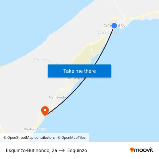 Esquinzo-Butihondo, 2a to Esquinzo map