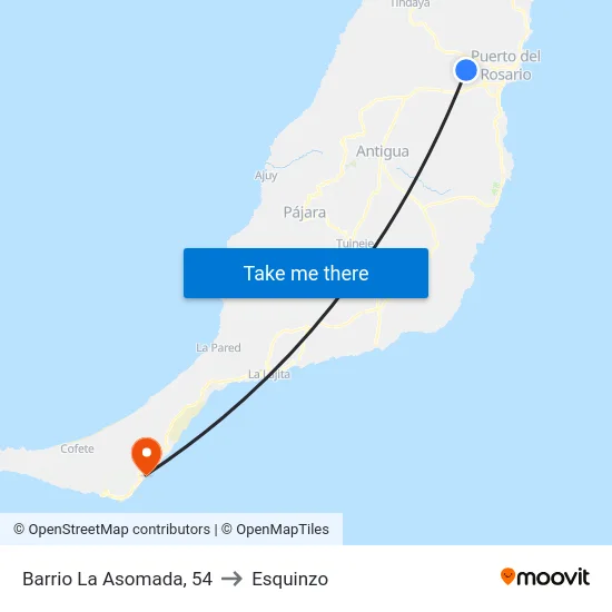 Barrio La Asomada, 54 to Esquinzo map