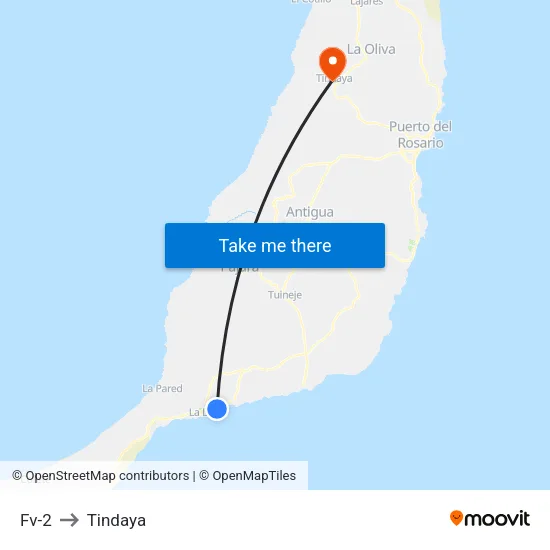 Fv-2 to Tindaya map