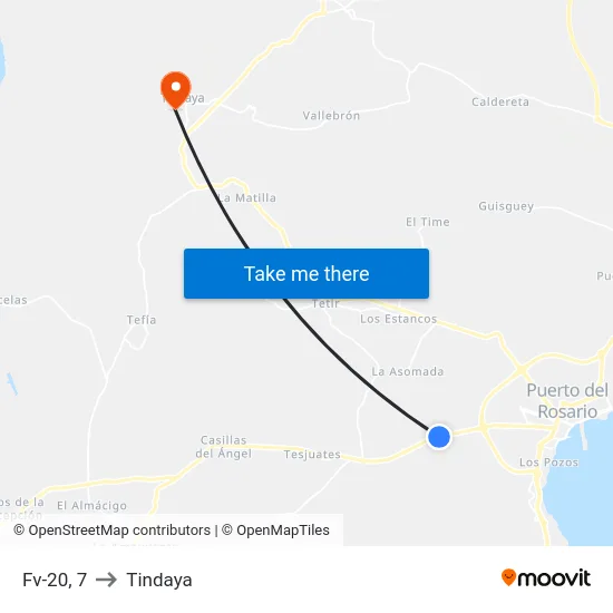 Fv-20, 7 to Tindaya map