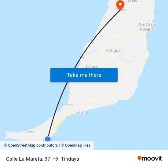 Calle La Mareta, 37 to Tindaya map