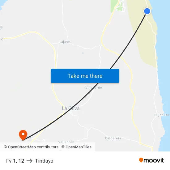 Fv-1, 12 to Tindaya map