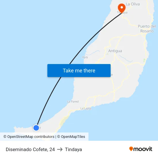 Diseminado Cofete, 24 to Tindaya map