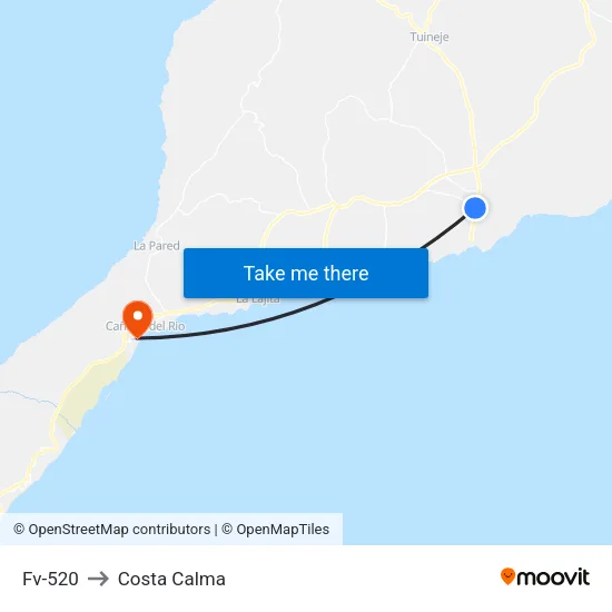Fv-520 to Costa Calma map
