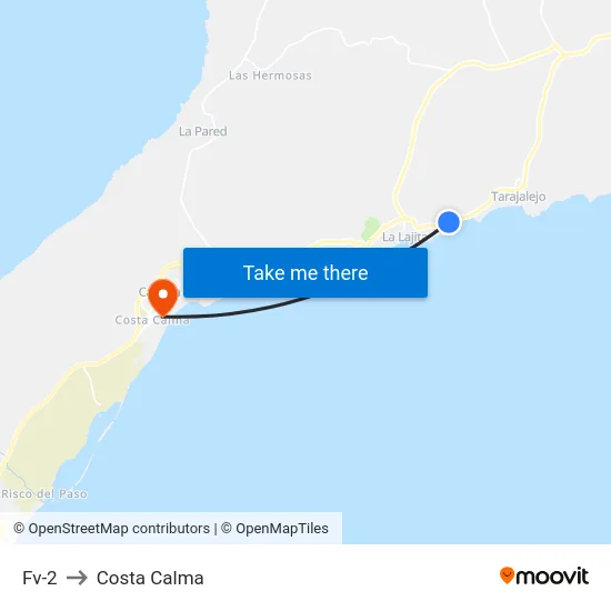 Fv-2 to Costa Calma map
