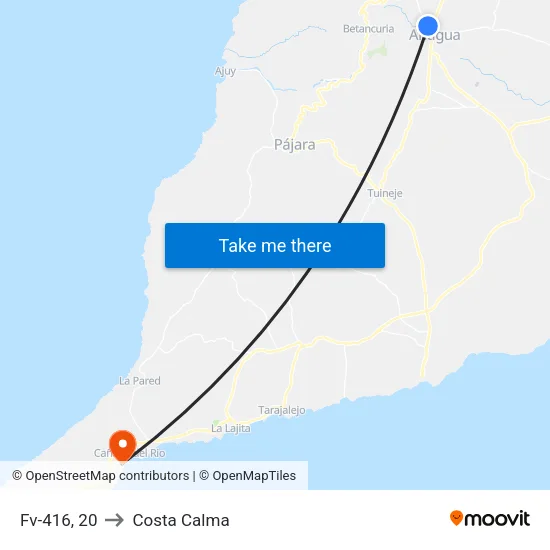Fv-416, 20 to Costa Calma map