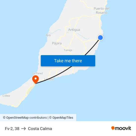 Fv-2, 38 to Costa Calma map