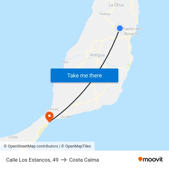 Calle Los Estancos, 49 to Costa Calma map