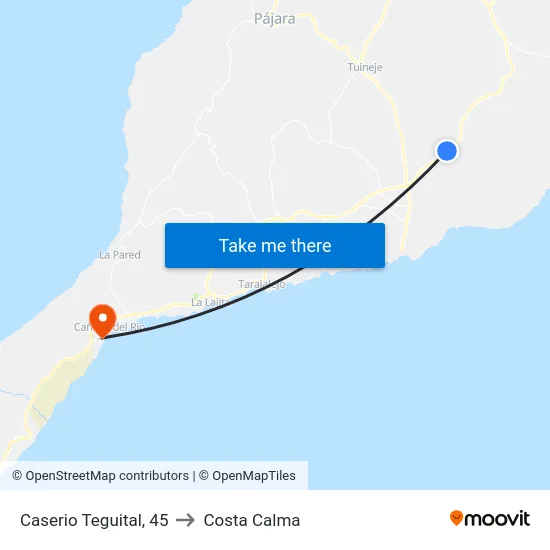 Caserio Teguital, 45 to Costa Calma map