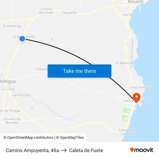 Camino Ampuyenta, 48a to Caleta de Fuste map