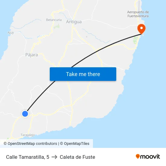 Calle Tamaratilla, 5 to Caleta de Fuste map