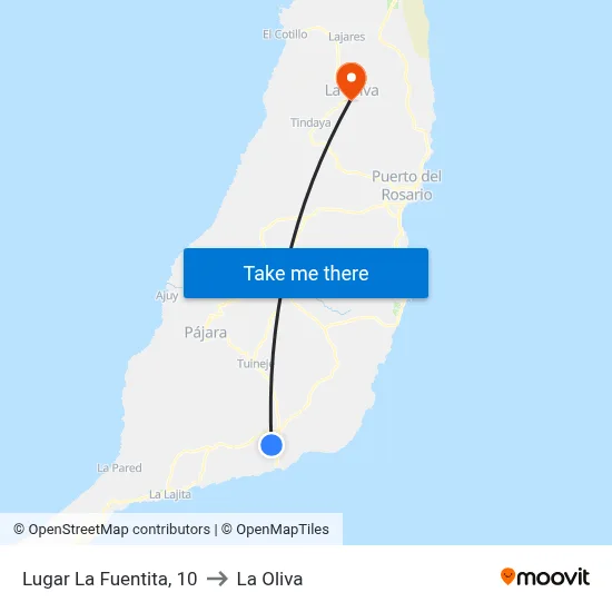 Lugar La Fuentita, 10 to La Oliva map