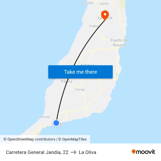 Carretera General Jandía, 22 to La Oliva map