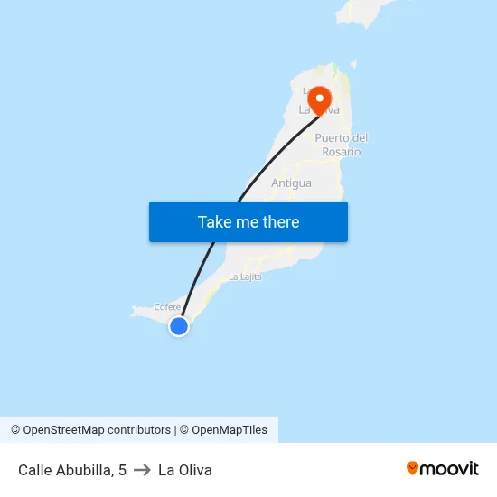 Calle Abubilla, 5 to La Oliva map