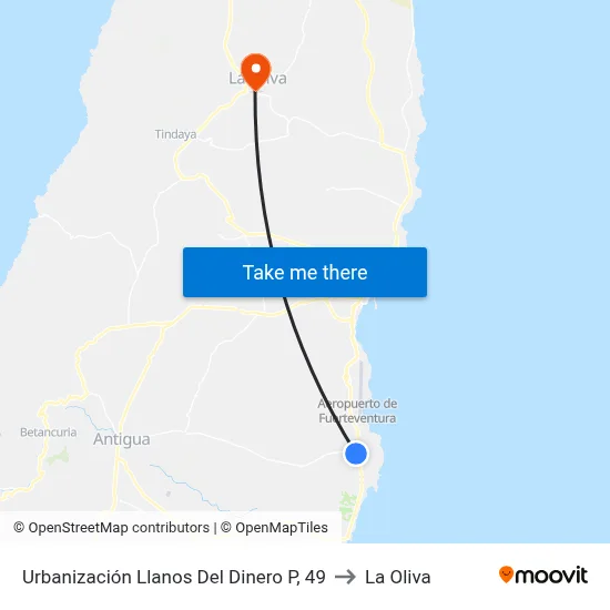 Urbanización Llanos Del Dinero P, 49 to La Oliva map