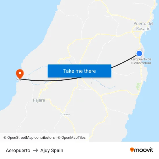 Aeropuerto to Ajuy Spain map