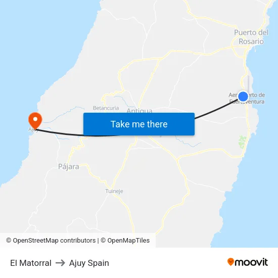 El Matorral to Ajuy Spain map
