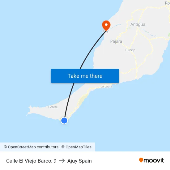 Calle El Viejo Barco, 9 to Ajuy Spain map