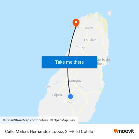 Calle Matías Hernández López, 2 to El Cotillo map