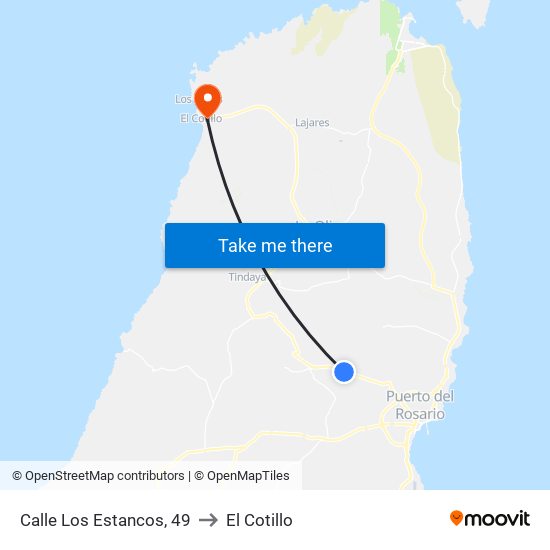 Calle Los Estancos, 49 to El Cotillo map