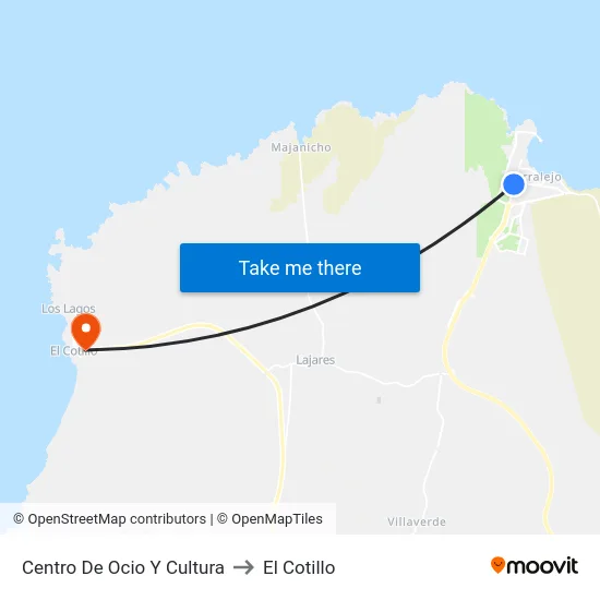 Centro De Ocio Y Cultura to El Cotillo map