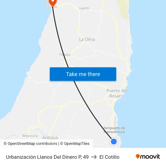 Urbanización Llanos Del Dinero P, 49 to El Cotillo map