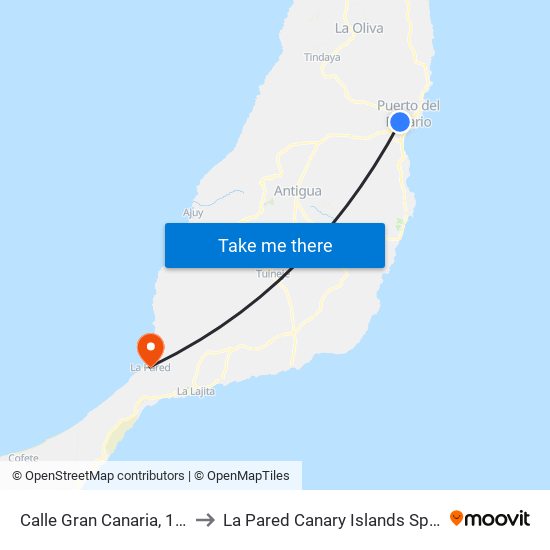 Calle Gran Canaria, 164 to La Pared Canary Islands Spain map