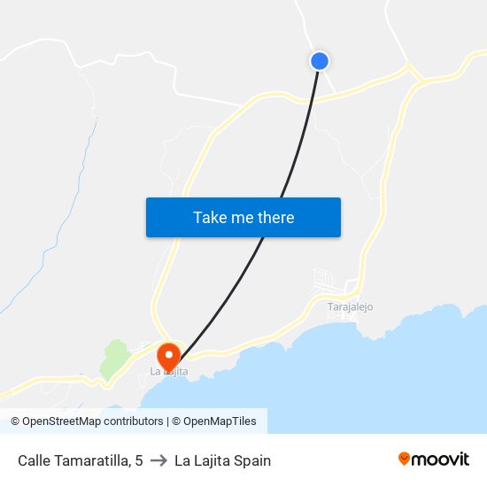 Calle Tamaratilla, 5 to La Lajita Spain map