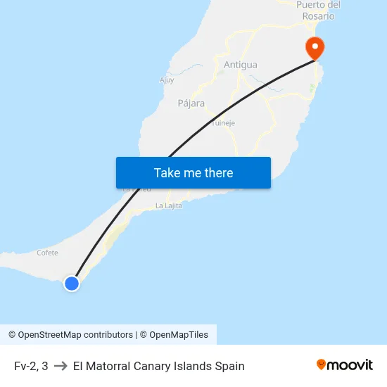 Fv-2, 3 to El Matorral Canary Islands Spain map