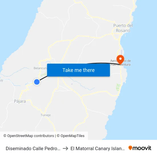 Diseminado Calle Pedro Peña, 5 to El Matorral Canary Islands Spain map