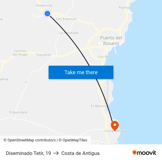 Diseminado Tetir, 19 to Costa de Antigua map