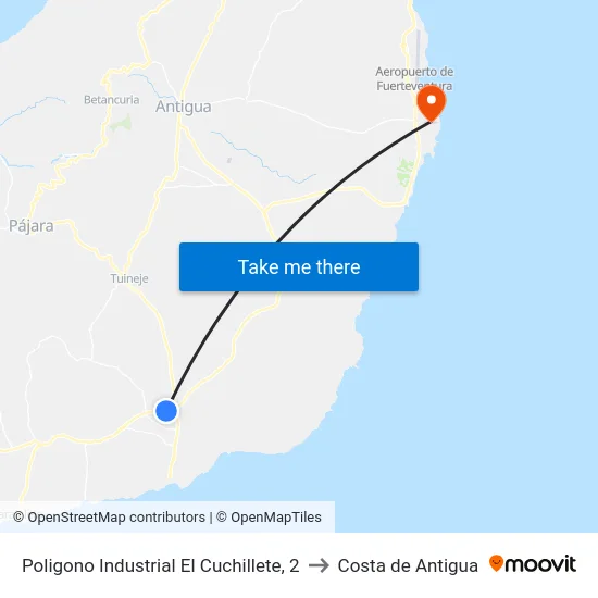 Poligono Industrial El Cuchillete, 2 to Costa de Antigua map