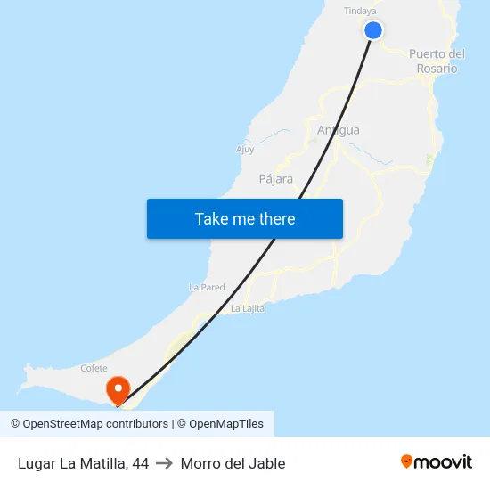 Lugar La Matilla, 44 to Morro del Jable map