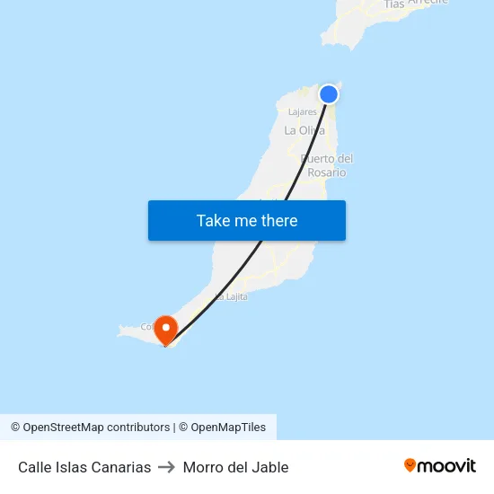 Calle Islas Canarias to Morro del Jable map