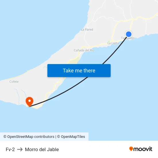 Fv-2 to Morro del Jable map
