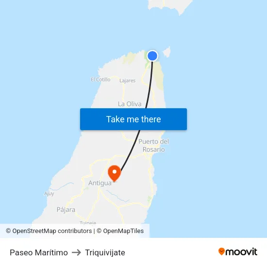 Paseo Marítimo to Triquivijate map
