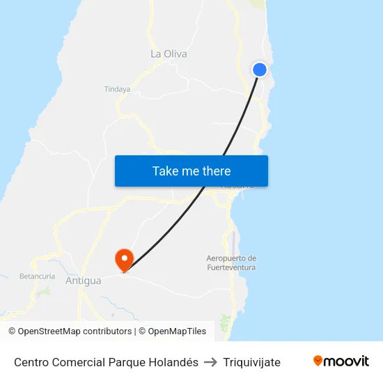 Centro Comercial Parque Holandés to Triquivijate map