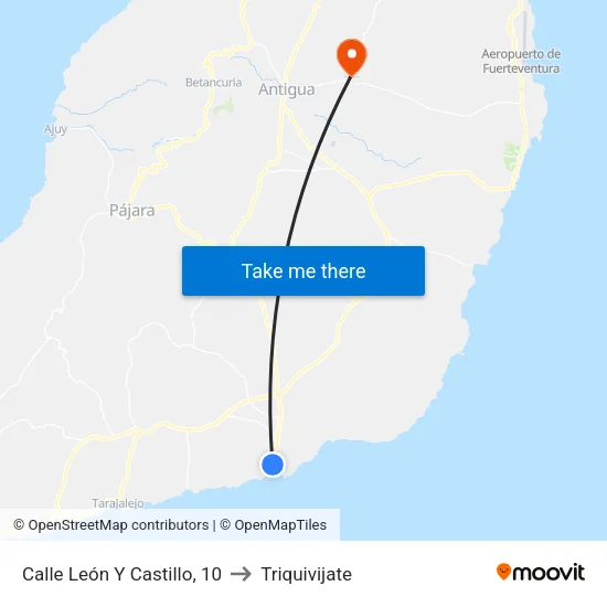 Calle León Y Castillo, 10 to Triquivijate map