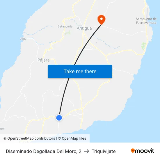 Diseminado Degollada Del Moro, 2 to Triquivijate map