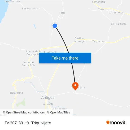 Fv-207, 33 to Triquivijate map