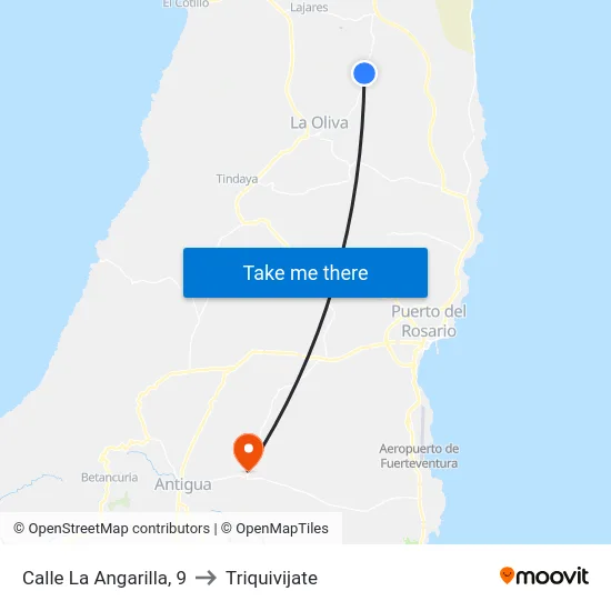 Calle La Angarilla, 9 to Triquivijate map