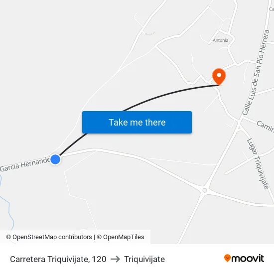 Carretera Triquivijate, 120 to Triquivijate map