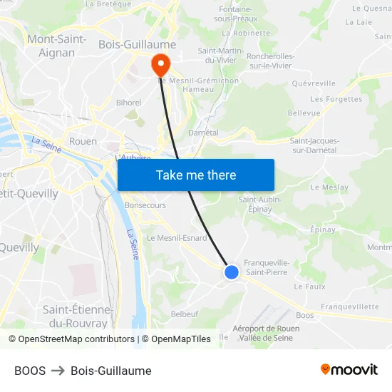 BOOS to Bois-Guillaume map