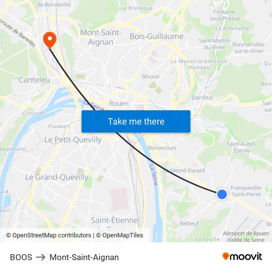 BOOS to Mont-Saint-Aignan map