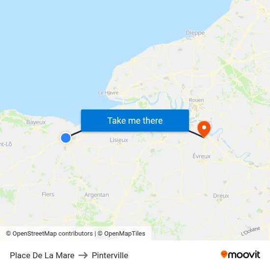 Place De La Mare to Pinterville map