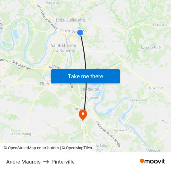 André Maurois to Pinterville map